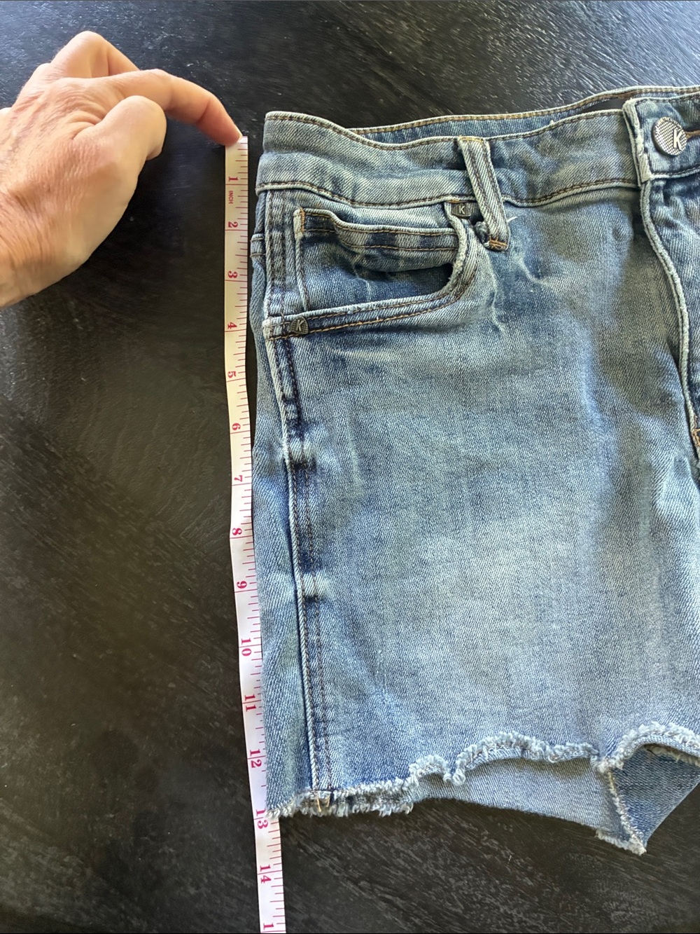 KUT Women's Distressed Shorts - Light Blue - Picture 5 of 5